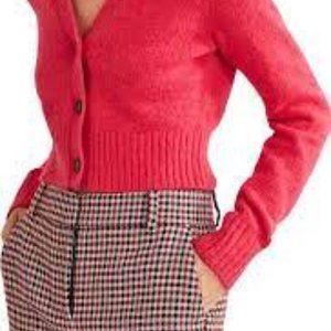 Boden Fluffy Cropped V-neck Wool and Mohair blend sweater, Size M